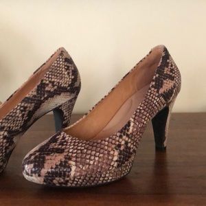 Clarks Snakeskin Pumps
